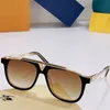 Óculos de sol Designer Men vintage Gold brilhante Z0936 Cuttout Frame Sunglasses for Women Sport Style Classic Glasses Original Box236x