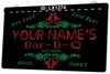 LX1274 LX1049 Your Names Light Sign Bar B Q Hot Food Cold Beer Good Times Dual Color 3D Engraving