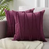 Soft Velvet Striped Cushion Covers Nordic Throw Pillows Cover Cases Decorative Pillowcases For Home Sofa Seat Chair 210317