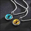 Pendant Necklaces & Pendants Jewelry Karun Creative Clothing Accessories Trendy Street Shooting Snake Shaped Tiger Eye Stone Titanium Steel