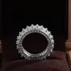 WN89 bröllopsringar choucong varumärke lyxsmycken 925 sterling silverfyllning full t prinsessan klippt vita topas cz diamant ädelstenar parti moissanite kvinnor b