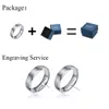 Smycken ringar Tigrade 6mm Men039S Titanium Ring Silver Color Polished Classic Engagement Anel Rings for Mane Female Wedding Ban3422047