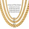 Hiphop Miami Cuban Link Chain Halsband 5/8 / 10mm Tjock Guldfärg StainlSteel Långkedjor för män / Kvinnor Smycken Dropshipping x0509