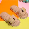Baby Girls Cotton Slippers Winter Children's Cute Cartoons Plush Boys Home Indoor Shoes Furry Kids qq42 210712