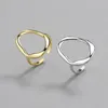 Hiphop/Rock Metal Geometry Ellipse Punk Rings Opening Index Finger Accessories Hollow Joint Tail Ring for Women Jewelry Gifts