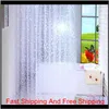 Ufriday PVC 3D Curtain de douche étanche 3D