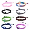 Sept Chakra Oeil de Tigre Rose Quartz Améthyste Pierre Perles Strand Bracelet Amoureux Corde Tressée Bracelet Réglable pour Femmes Hommes Bijoux