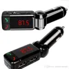 Car bluetooth fm transmitter car kit Hands Free mp3 player with double USB charging ports wireless radio AUX charger SD