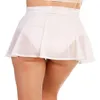 Skirts Women Sexy See Through Mini Ladies Summer High Waist Solid Color Half Rave Festival Party Night Club