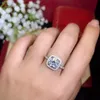 디자이너는 올해 가장 인기있는 보석, Moissanite 다이아몬드 반지, 레이디 쥬얼리 925 스털링 실버 추천