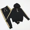 Herrespår herr spårning kostym hoodie byxor mode zip nack hoodies casual sport set kvinnor två stycken set storlek m-2xl