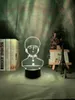 Luzes noturnas Lâmpada 3D Anime Mob Psycho 100 Shigeo Figura Nightlight for Kids Quarto Criança Atmosfera decorativa Tabela colorida USB2787