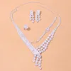 Earrings & Necklace Stonefans Christmas Crystal Flower Wedding Jewelry Sets For Women Fashion Bling Rhinestone Bracelet Earring Ring Set