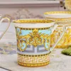Multi style Luxurious Ceramic Mug Breakfast cup High quality bone china mugs Coffee cups Porcelain Novelty Birthday Gift1810086