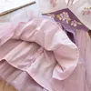 LILIGIRL Baby Girls Dress 2019 New National Style Princess Flower Embroidery Kids Dresses for Girl Summer Wedding Party Clothing Q0716