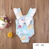 Nieuwste aankomst peuter pasgeboren baby meisjes shell print badpak badmode bikini beachwear badpak 0-3t