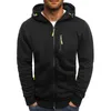 Nowy męski sport fitness wypoczynek Jacquard SWEAT Cardigan Hooded Kurtka H1206