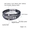 Европа и Америка Популярные браслеты из нержавеющей стали из нержавеющей стали многослойные черные кожаные браслеты ювелирные изделия для мужчин