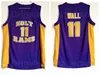 Homens Santa John Wall High School Basketball Jersey 11 Moive Roxo Equipe Apresentável Camisa Respirável para Fãs de Esporte Top Universidade de Algodão Puro / Alta Qualidade à Venda