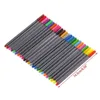 0.4mm 24 Couleurs Fineliner Aiguille Pointe Marqueur À Base D'eau Encre Stylo Art Peinture Ensemble Et Haute Qualité 211104