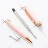 En vrac en gros faible MOQ luxe personnalisé stylo blanc rose points entièrement imprimé mignon stylo à bille célèbre marque nouveauté stylos de sublimation