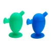 Narghilè Bong Olio Dab Rig Pipa ad acqua Uovo Forma rotonda Strumento per fumare portatile 2,76 pollici Colore Bong ad acqua Narghilè in silicone