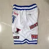 Męskie drużyny Koszykówka Krótki Wysokiej jakości USA Wschodni czarno -biały kolor Sport Szygowane spodnie Hip Pop Pants z kieszonkową Swea
