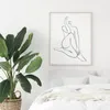 Gemälde Frau Eine Linie Zeichnung Kunst Leinwand Malerei Abstrakte Weibliche Nackte Figur Poster Körper Minimalistischen Druck Nordic Für Home Deco275T