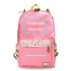 Customized Print DIY Your Like Photo or Boy Girl Book Bag Women Bagpack Teenagers Canvas Lady Femme Backpack School Bags Y1105
