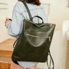 Backpack Style Women PU Leather School Purse Multipurpose Anti-theft Fashion Casual Daypack Travel Shoulder Bags Rucksack263J