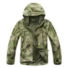 Tactical Soft shell Fleece Jacket Men Winter Army Military Waterproof Suit Coats Outwear Camouflage Camo Shark Skin Jackets Sets Y1109