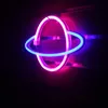 Led Neon Lights Planet Sign Night Light Battery Box USB Dubbel Powered Nightlight För Inomhus Julbröllop