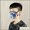 Caps Gear Cycling Sports OutdoorSports Beschermend Gezichtsmasker Mascherine Dubbellaags Camo Patternsanti Stof Mouth Maskers Anti Droplet Saliv