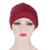 New Women Lady Muslim Braid Head Turban Wrap Cover Cancer Chemo Islamic Arab Cap Hat Hair Loss Bonnet Beanies