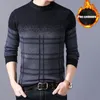 Maglione da uomo inverno autunno girocollo a maniche lunghe pullover elasticizzato tinta unita adatto per uomini alla moda C Grande S