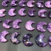 Cadeau de vacances Naturel Lepidolite Purple Mica Lune Crystal Polied Stone Traitement Décoration Craft et minéral5867723