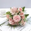 Couronnes de fleurs décoratives Style Ins, Bouquet de mariage nordique, Bouquets de mariée, Roses artificielles en soie, hortensia, décoration de maison, ornements