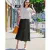 ANASUNMOON Summer European Style Plus Size 5XL Women Trousers Casual Loose Chiffon Calf- Length Pants Black Wide Leg Ladies Pant 210925