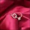 Banda anéis jóias moda 26 letras iniciais ajustáveis ​​para as mulheres cristal alfabeto inglês ouro sier anel de presente entrega 2021 pu1y6