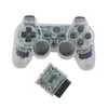 Controle de Gamepad compatível com Bluetooth sem fio transparente para PS2 2.4G Vibration Controle para o Joystick PS2