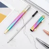 Rainbow Rose Gold Metal Rotating Ballpoint Pen School Student Lärare Skriva Office Business Signature Pennar Stationery Present JY0628