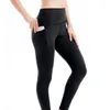 Pantaloni da yoga per fitness sportivo da palestra da donna con tasche Leggings attillati da allenamento a vita alta Pantaloni da yoga BuLift