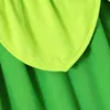 Girls Tinker Bell Dress Kids Princess Party Dress Up Costumes Fairy Tales Green Leaf Clothes Children Summer Cosplay Frock 210303