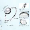 Кластерные кольца калетин женщины 6 -миллиметровое жемчужное кольцо стерлинги 925 Серебряное круглый шарм Краткая кольца для женских ювелирных подарков KLTR107