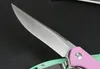 1 pcs novo flipper faca dobrável 8cr14Mov cetim ponto de gota lâmina G10 + folha de aço inoxidável lidar com facas abertas rápidas 3 lida com cores