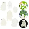 Décoration de fête 6 PCS Polar Bear Modèles Animaux de résine ornée Ornements de bureau