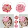 Bébé, bandeaux de maternité enfants cheveux accessoires princesse élastique filles tissu fleurs pour bandeaux mignon été Menina accessoires goutte