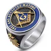 ステンレススチール製のメーソンリング男性Flaternity Association Masons Ring Jewel Freemasonryシンボル将校のためのムソニックギフト