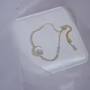 Link Bracelets Chain Arrive Elegant Delicate Zircon Moon Star Pendant Bracelet For Women Adjustment Charm Bangles Jewelry Gifts