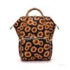 Sunflower Diaper Bag Leopard Mommy Backpack Waterproof Nappy Breast Milk Storage Bags Large Capacity Sea Shipping T2I51731